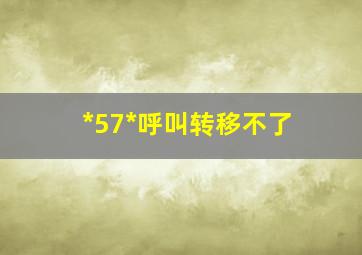 *57*呼叫转移不了