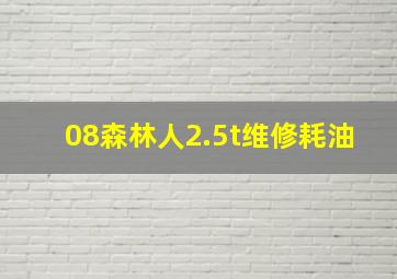 08森林人2.5t维修耗油