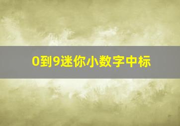 0到9迷你小数字中标