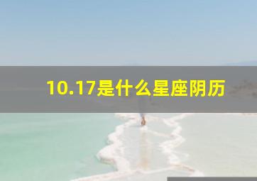 10.17是什么星座阴历