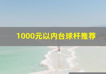 1000元以内台球杆推荐