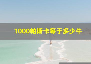 1000帕斯卡等于多少牛