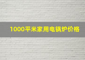 1000平米家用电锅炉价格