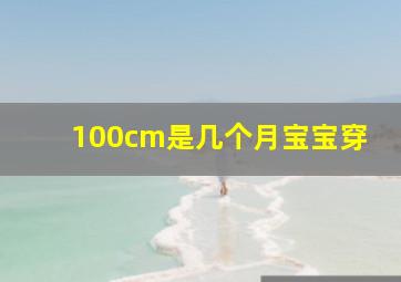 100cm是几个月宝宝穿