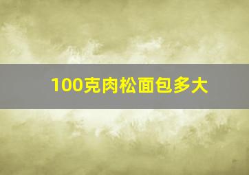 100克肉松面包多大