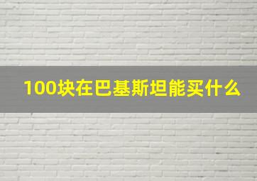 100块在巴基斯坦能买什么