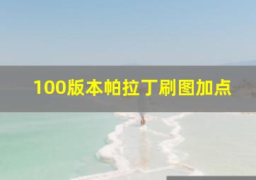 100版本帕拉丁刷图加点