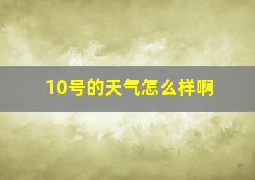 10号的天气怎么样啊