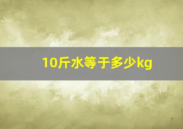 10斤水等于多少kg