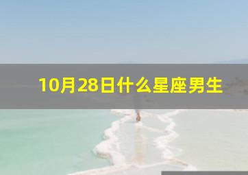 10月28日什么星座男生