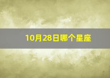 10月28日哪个星座