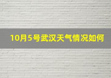 10月5号武汉天气情况如何