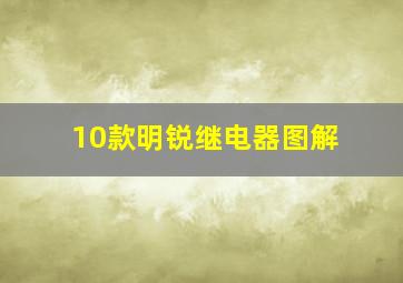 10款明锐继电器图解