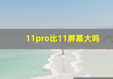 11pro比11屏幕大吗