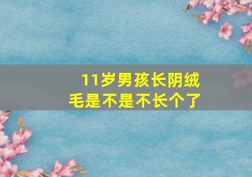 11岁男孩长阴绒毛是不是不长个了