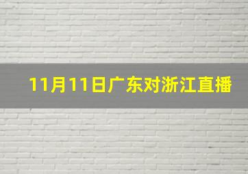 11月11日广东对浙江直播