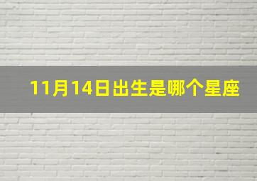 11月14日出生是哪个星座