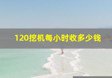 120挖机每小时收多少钱