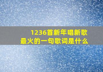 1236首新年唱新歌最火的一句歌词是什么