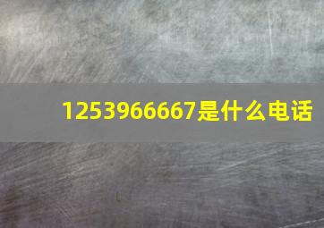 1253966667是什么电话