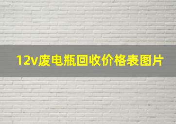 12v废电瓶回收价格表图片