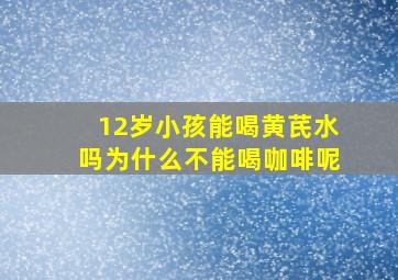 12岁小孩能喝黄芪水吗为什么不能喝咖啡呢