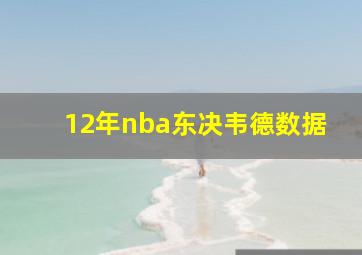 12年nba东决韦德数据