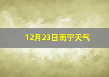 12月23日南宁天气