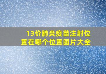 13价肺炎疫苗注射位置在哪个位置图片大全