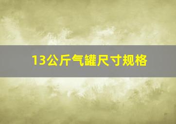 13公斤气罐尺寸规格