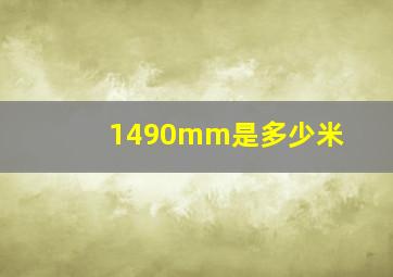 1490mm是多少米