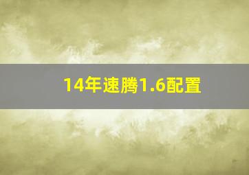 14年速腾1.6配置