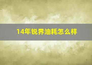 14年锐界油耗怎么样