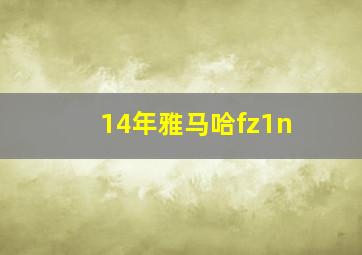 14年雅马哈fz1n