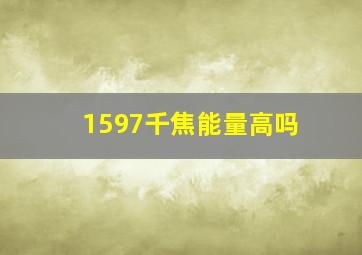 1597千焦能量高吗