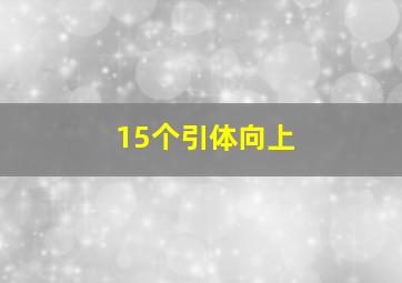 15个引体向上