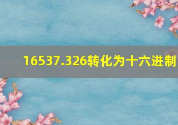 16537.326转化为十六进制