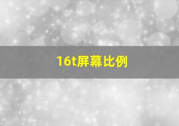 16t屏幕比例