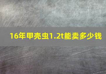 16年甲壳虫1.2t能卖多少钱