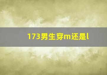 173男生穿m还是l