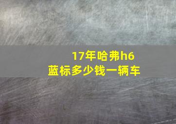 17年哈弗h6蓝标多少钱一辆车