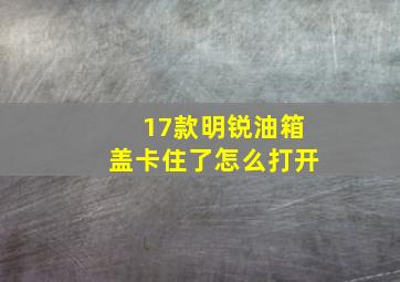 17款明锐油箱盖卡住了怎么打开