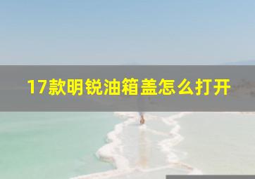 17款明锐油箱盖怎么打开