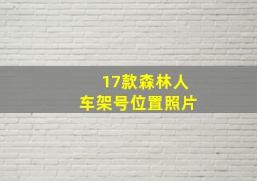 17款森林人车架号位置照片