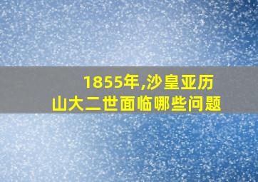 1855年,沙皇亚历山大二世面临哪些问题