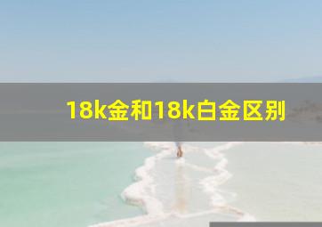 18k金和18k白金区别