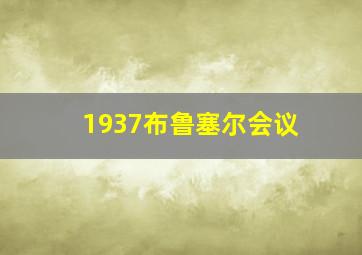 1937布鲁塞尔会议