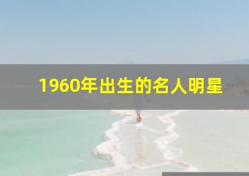 1960年出生的名人明星