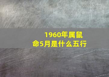 1960年属鼠命5月是什么五行