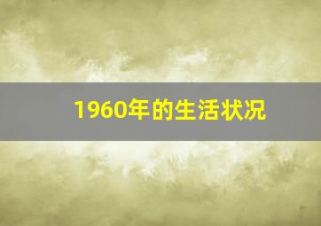 1960年的生活状况